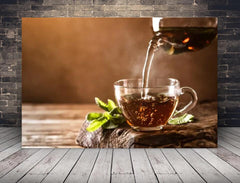 Deko-Leinwand Pfefferminztee
