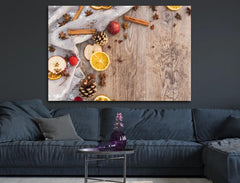 Deko-Leinwand Weihnachtsgewürze