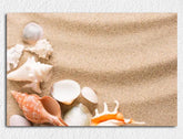 Deko-Leinwand Muscheln im Sand
