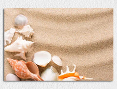 Deko-Leinwand Muscheln im Sand