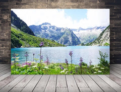 Deko-Leinwand Berge am See