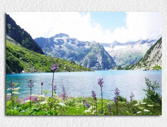 Deko-Leinwand Berge am See