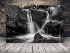 Deko-Leinwand Wasserfall Felsen