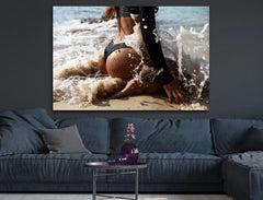 Deko-Leinwand Erotik im Sand