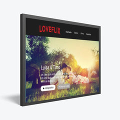 Personalisiertes Bild im Rahmen Loveflix - Streaming-Stil