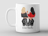 Personalisierte Tasse Clipart Party Vibes Best Friends mit Namen