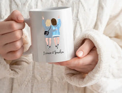 Personalisierte Tasse Clipart Best Friends mit Namen