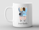 Personalisierte Tasse Clipart Best Friends mit Namen