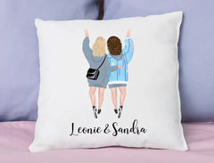 Personalisiertes Kissen Clipart Best Friends mit Namen