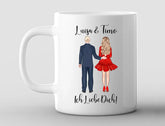 Personalisierte Tasse Clipart Hochzeitspaar mit Namen