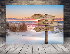 Personalisierte Leinwand | Wegweiser