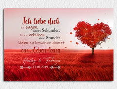 Personalisierte Leinwand Ein Leben lang mit Namen