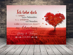 Personalisierte Leinwand Ein Leben lang mit Namen