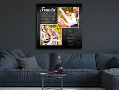 Personalisierte Leinwand Familie mit Wunschbildern und Namen