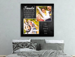 Personalisierte Leinwand Familie mit Wunschbildern und Namen