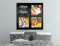 Personalisierte Leinwand Familie Collage aus Wunschbildern