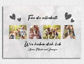Personalisierte Leinwand für Mama mit Wunschbildern und Namen