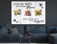 Personalisierte Leinwand für Mama mit Polaroid Bilder