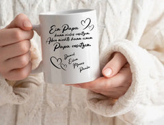 Personalisierte Tasse Nichts kann Papa ersetzen mit Namen
