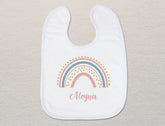 Personalisiertes Baby-Lätzchen | Regenbogen Mädchen