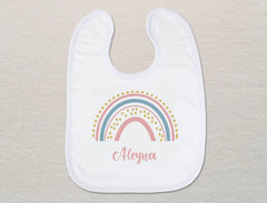 Personalisiertes Baby-Lätzchen | Regenbogen Mädchen