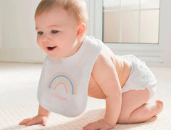 Personalisiertes Baby-Lätzchen | Regenbogen Mädchen
