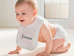 Personalisiertes Baby-Lätzchen | Aus dem Bauch direkt ins Herz für Mädchen