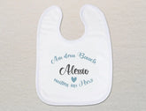 Personalisiertes Baby-Lätzchen | Aus dem Bauch direkt ins Herz für Jungs
