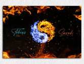 Personalisierte Leinwand Ying & Yang mit Namen