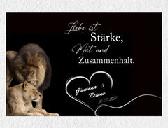 Personalisiertes Poster | Stärke, Mut und Zusammenhalt