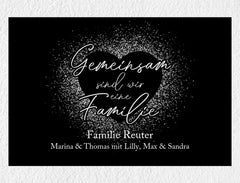 Personalisiertes Poster | Gemeinsam sind wir eine Familie
