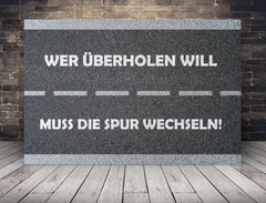 Deko-Leinwand Motivation wer überholen will muss die Spur wechseln