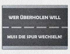 Deko-Leinwand Motivation wer überholen will muss die Spur wechseln