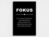 Deko-Leinwand Motivation Fokus