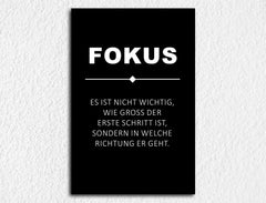Deko-Leinwand Motivation Fokus
