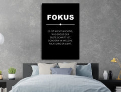 Deko-Leinwand Motivation Fokus