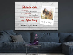 Personalisierte Leinwand Polaroid Foto mit Namen