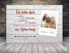 Personalisierte Leinwand Polaroid Foto mit Namen