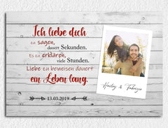 Personalisierte Leinwand Polaroid Foto mit Namen