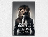 Deko-Leinwand Motivation du wirst morgen sein, was du heute denkst!