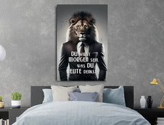 Deko-Leinwand Motivation du wirst morgen sein, was du heute denkst!