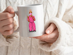 Personalisierte Tasse Clipart Krankenschwester mit Name