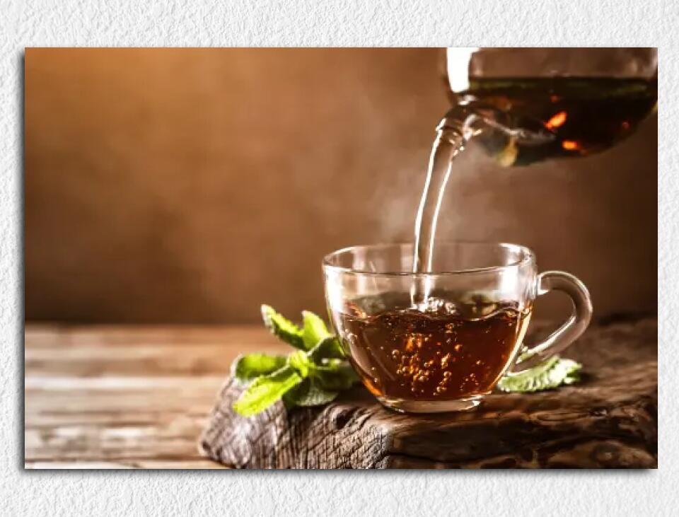 Deko-Leinwand Pfefferminztee