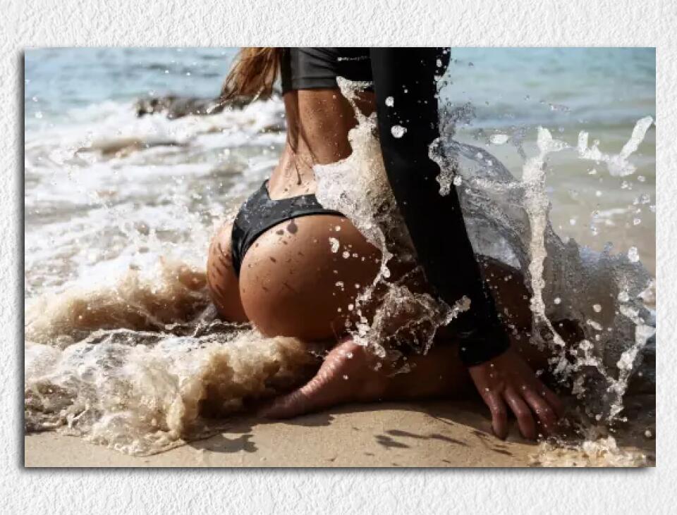 Deko-Leinwand Erotik im Sand