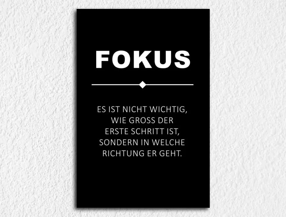 Deko-Leinwand Motivation Fokus