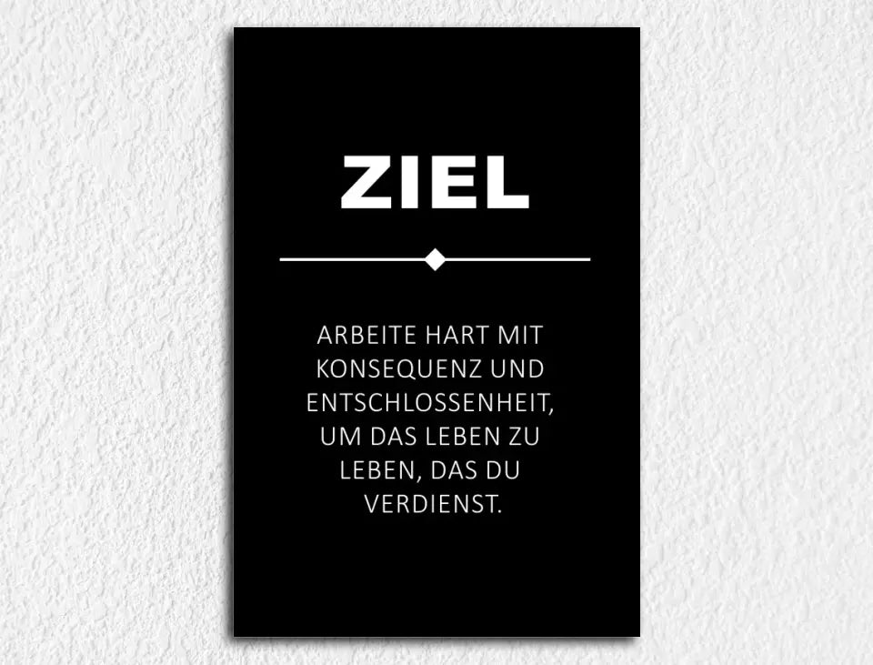 Deko-Leinwand Motivation Ziel