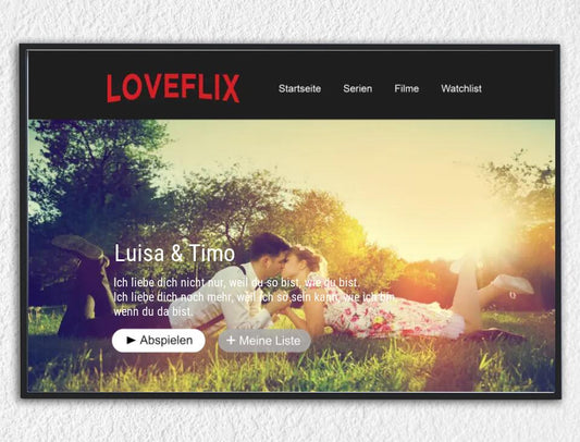 Bild im Rahmen | Loveflix - Streaming-Stil