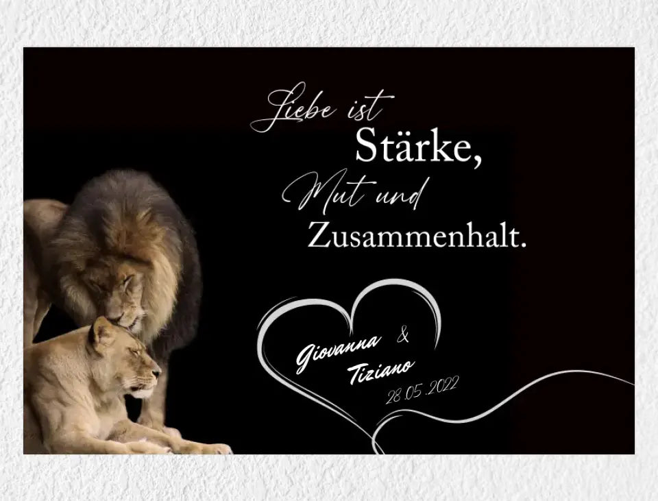 Personalisiertes Poster | Stärke, Mut und Zusammenhalt