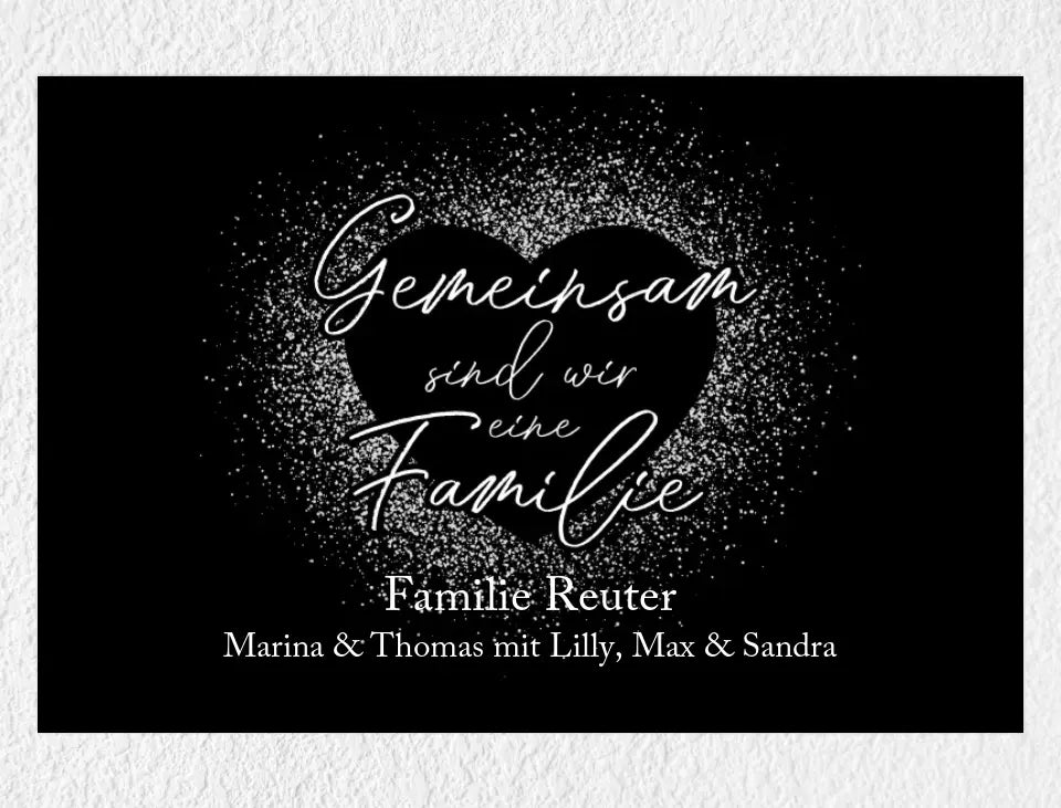 Personalisiertes Poster | Gemeinsam sind wir eine Familie